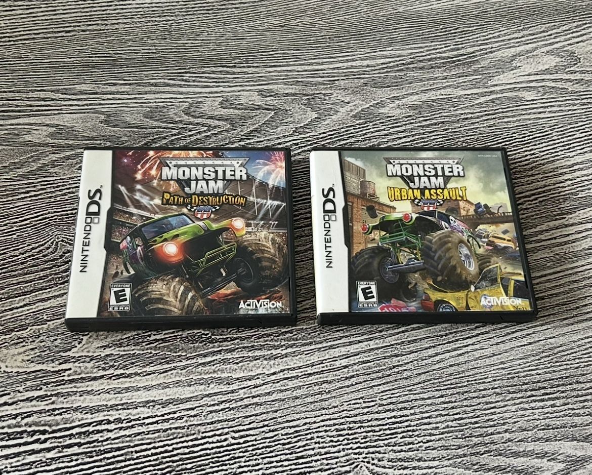 2 Monster Truck Jam Nintendo DS games- two for the price of one. $10 gets both games