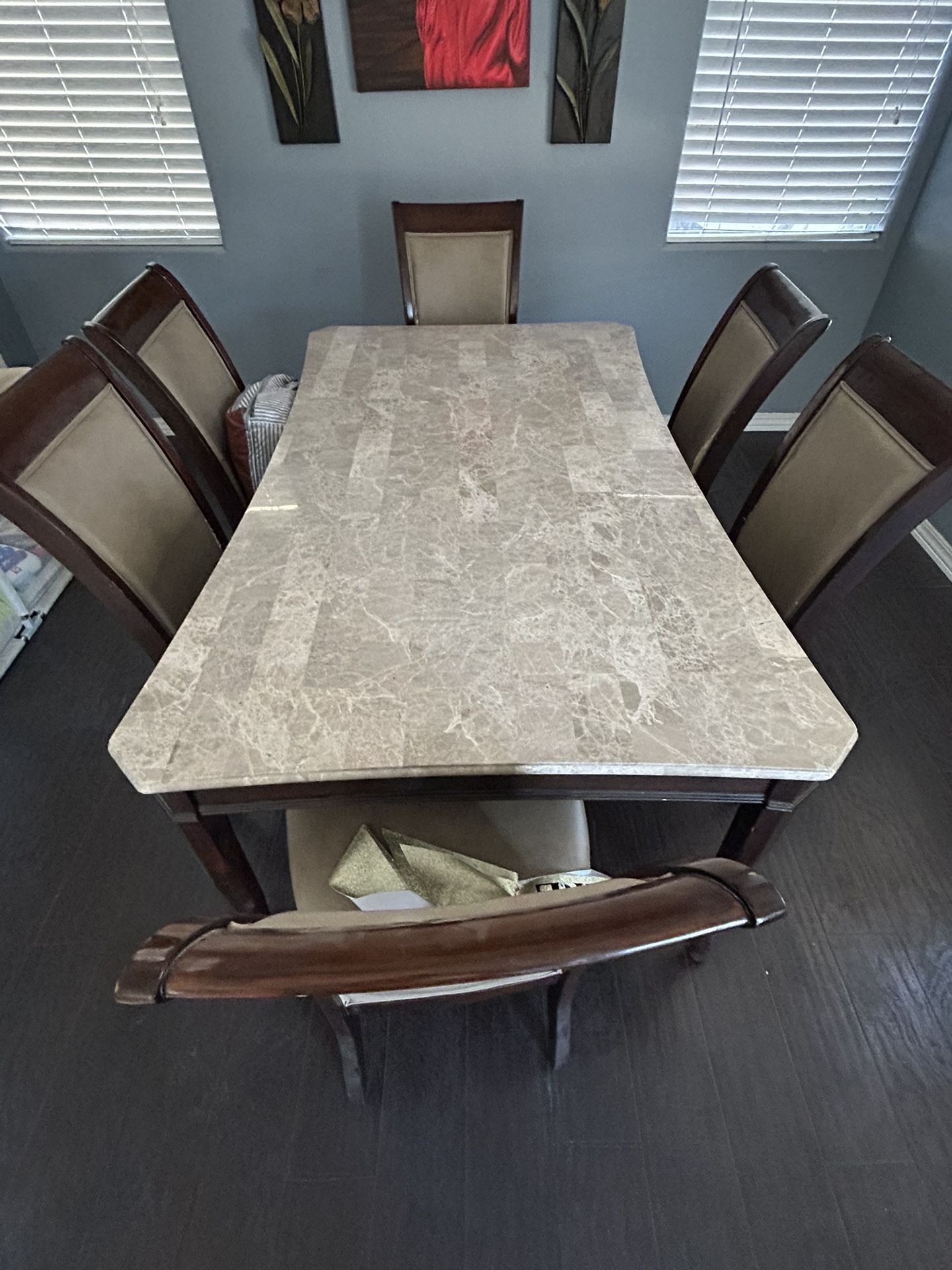 Marble Table And Chairs