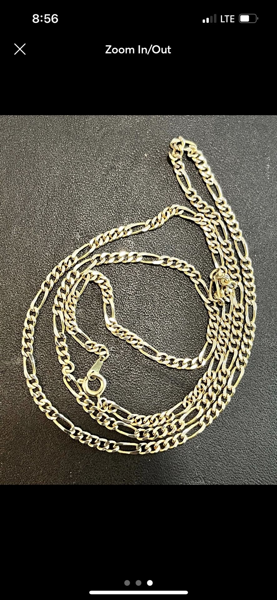 Figaro chain necklace gold tone. Approximately 24 inches. As is. No returns. Happy to bundle. Make me an offer I can’t refuse. Please feel free to as