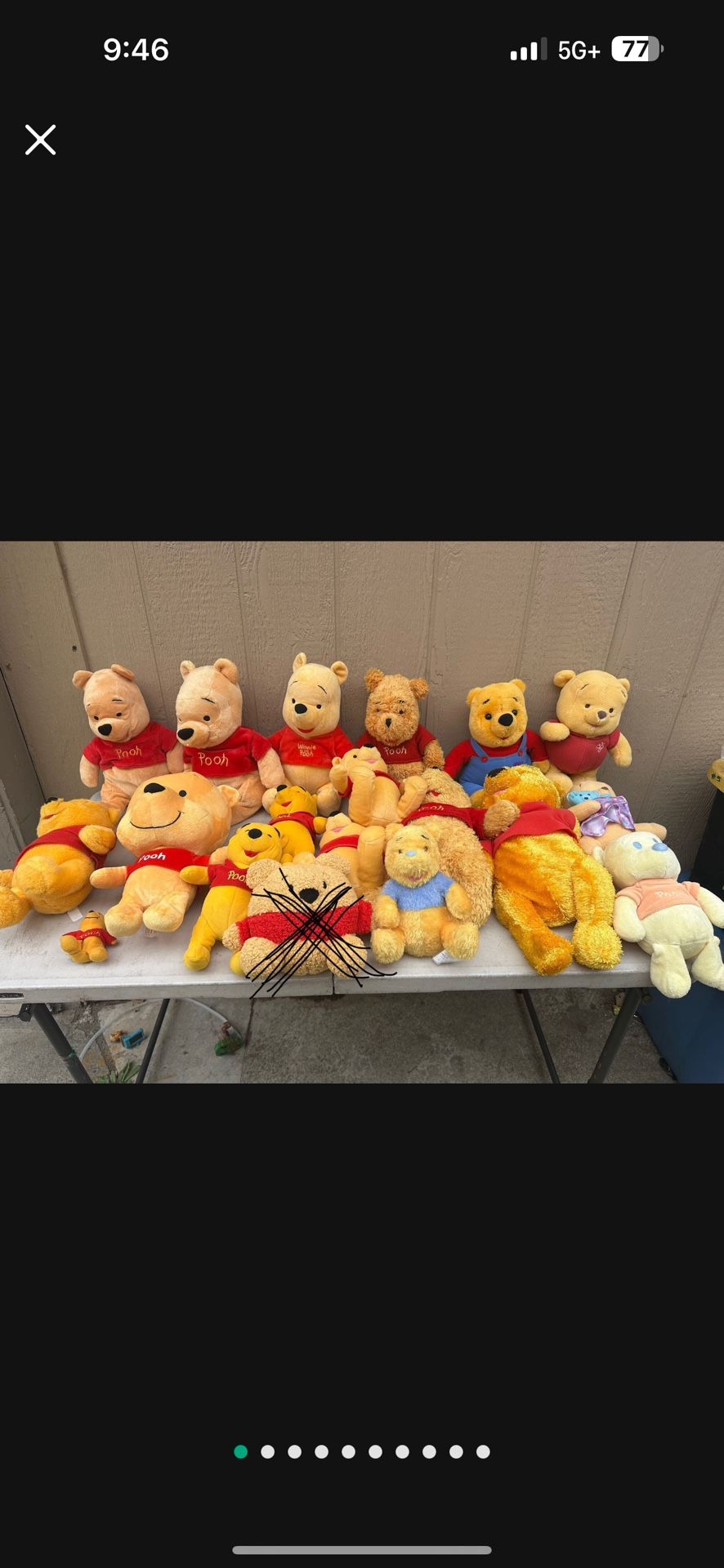 Lot Of Winnie The Pooh Plushy Collection Some Vintage All Sizes Make Offer 