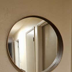 IKEA STOCKHOLM Round Wall Mirror - Walnut Veneer, 31.5"