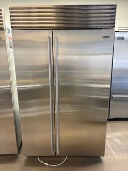 Sub Zero 48” Stainless Steel Built In Side By Side Refrigerator