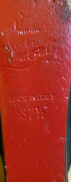 Christian Louboutin red bottom suede wedges black 37.5