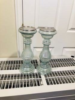 Awesome Iridescent Pier 1 Pillar Candle Holders!