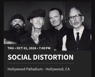 Social Distortion Ticket 10/1/2026