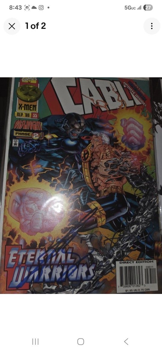 Signed Cable comic by Josh Brolin