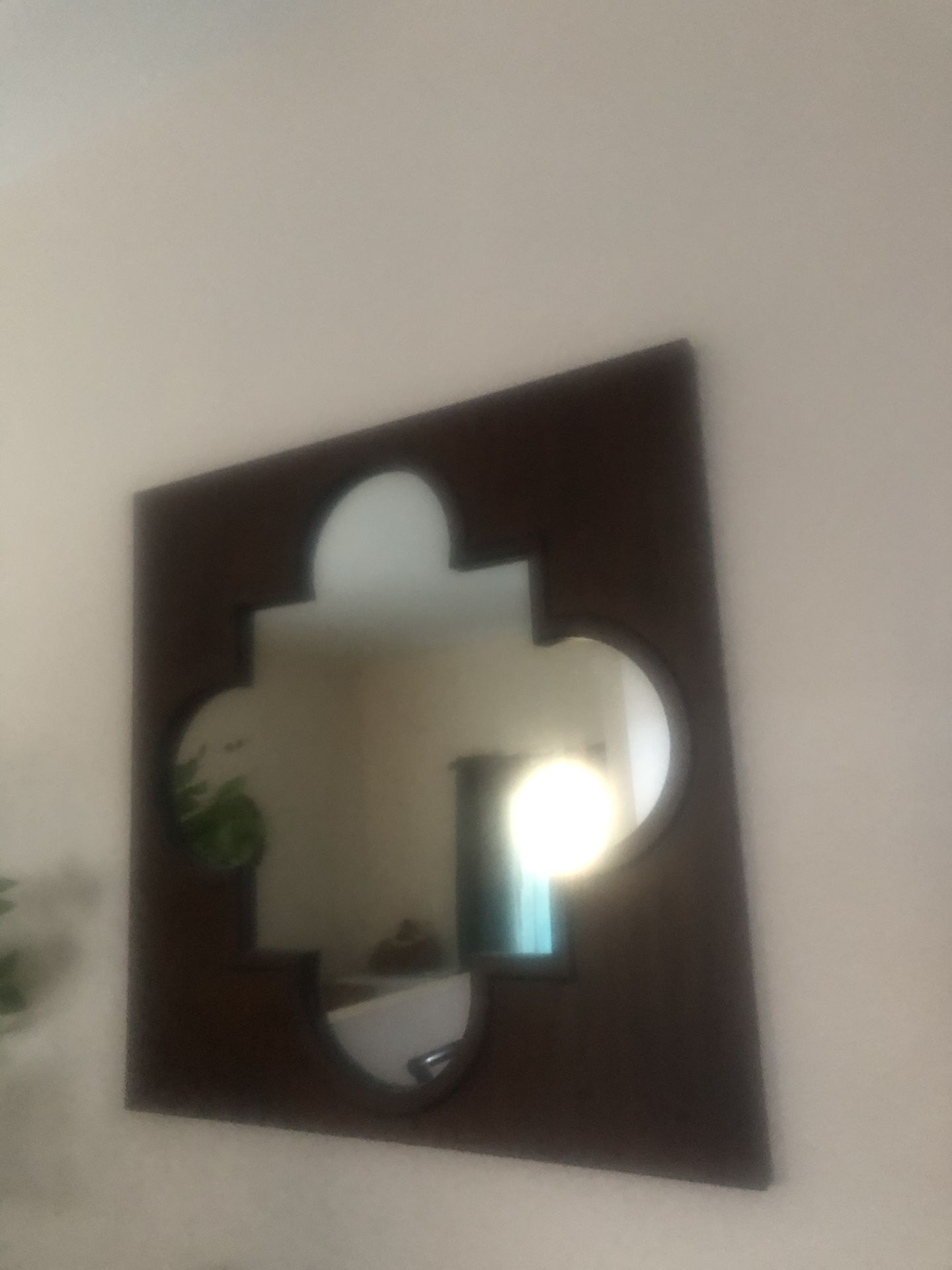 34x34 Decorative Wood Wall Mirror