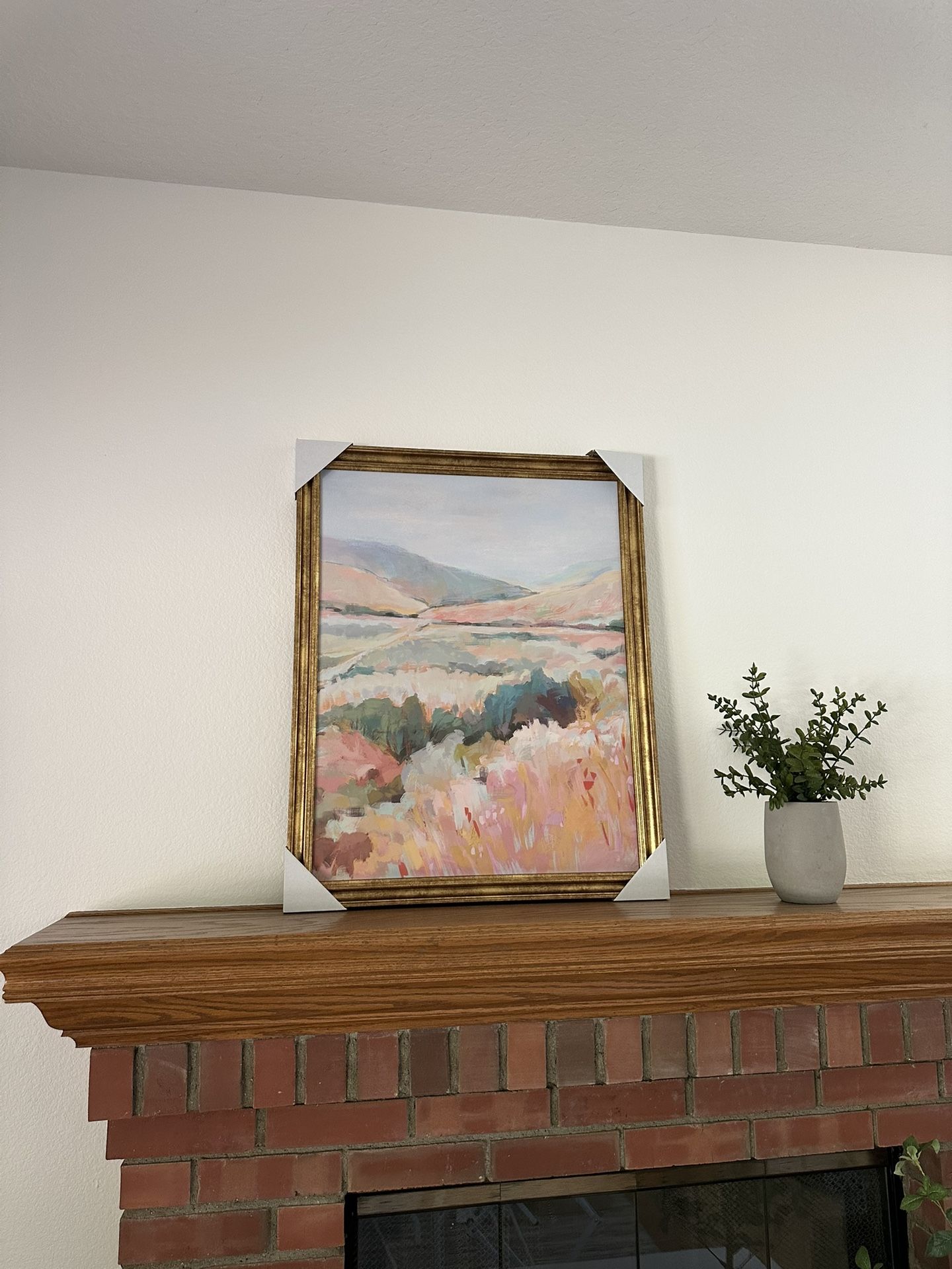 24"x30" Colorful Landscape Canvas Board Framed Art - Threshold™