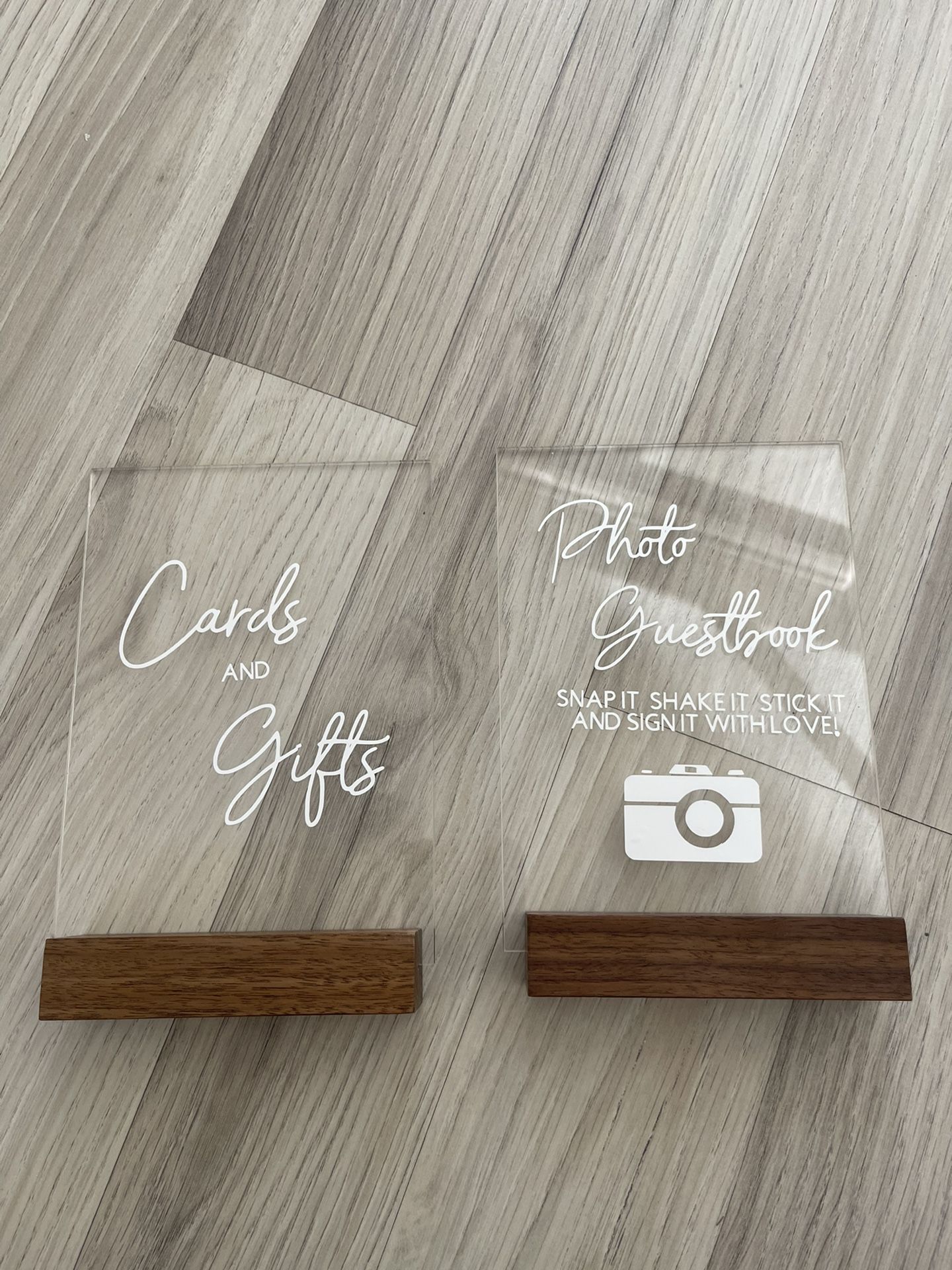Photo Guest Book & Cards And Gifts Acrylic sign