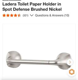 Lateral Brushed Nickel Finish Toilet Paper Holder