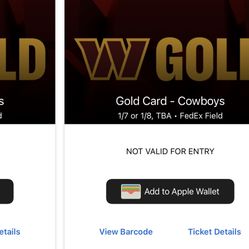 100 Level Commanders/Cowboys Tickets!!!