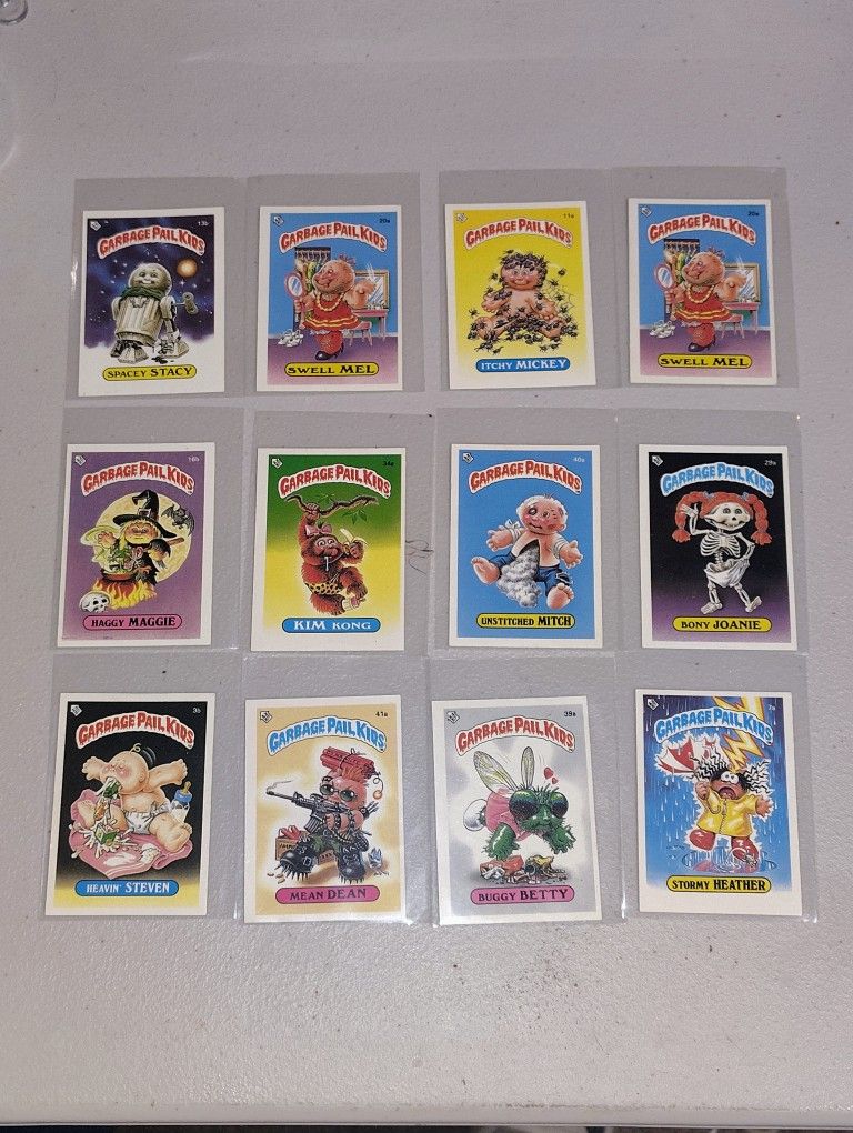 Vintage 80's Garbage Pail Kids Collection With 2x3 Cards Near Mint