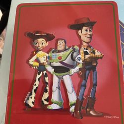 NEW TOY STORY 3 ORNAMENTS IN TIN BOX Jesse WOODY BUZZ LIGHTYEAR DISNEY CHRISTMAS 