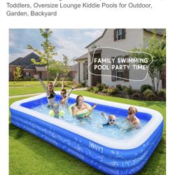 JONYJ Inflatable Pool 150"x72"x22", Family Full Size For Outside Backyard
