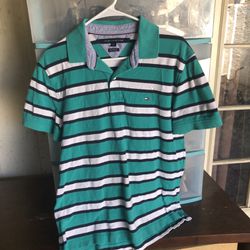 melodi Effektivt jævnt Tommy Hilfiger Mens White Green Striped Short Sleeve Classic Fit Polo T  Shirt L for Sale in Phoenix, AZ - OfferUp