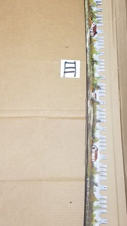 Painted two Man Cross Cut Saw