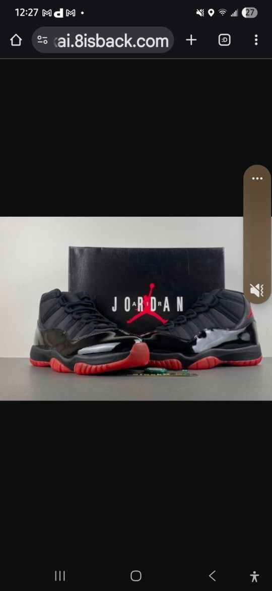 JORDAN RETRO 11 CUSTOM BLACK W/RED SOLES