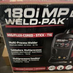 Lincoln Electric 180 Amp Weld-Pak 180i Multi-Process Stick/MIG/Flux-Core/TIG, 120V or 230V Aluminum Welder with Spool Gun sold separately
