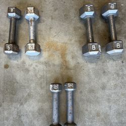 3,5,8 lb dumbells