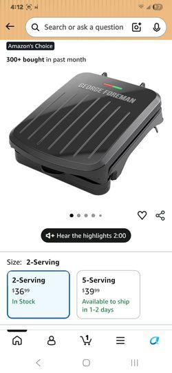 GEORGE FOREMAN SMALL FIT GRILL