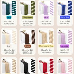 Table Runner “Cheesecloth” Collection - Limited Stock Available