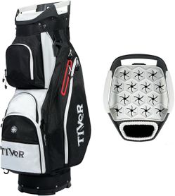 15-Way Quiet Top Golf Cart Bag  15-Way Full-Length Organization Lightweight. Waterproof. Built Tough. Cart-Ready. Easy Access. 12 Pockets. Total Stora