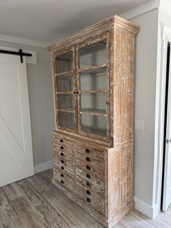 Solid wood china cabinet