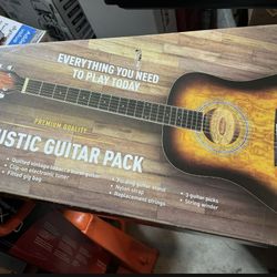 Washburn Premium Acoustic Guitar Pack Quilted Maple Top Vintage Tobacco Burst