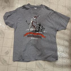 Vintage Haunted mansion nightmare before Christmas tee XL