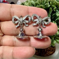 Vivienne Westwood Octavie Ribbon Orb Drop Earrings