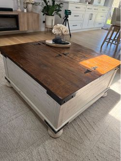 Large coffee table with storage