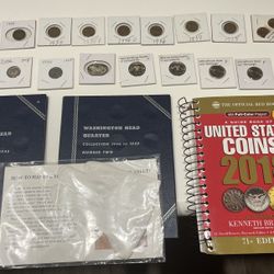 Pennies Nickels And Quarters Coin Collection