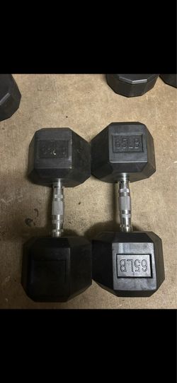 65 lbs dumbbell pair