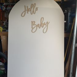 Baby Shower Wood Panel Arch 