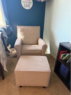 Swivel rocker with rocking ottoman