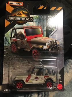 Jurassic world Jeep Wrangler matchbox toy