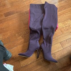 Purple Thigh, High Dress Boots $40neg
