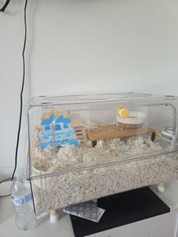 Large Clear Acrylic Hamster Cage with Accessories