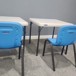 Lifetime Kids Square Tables And Chairs 2x
