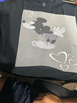 Black and white Mickey Mouse Graphic T-Shirt