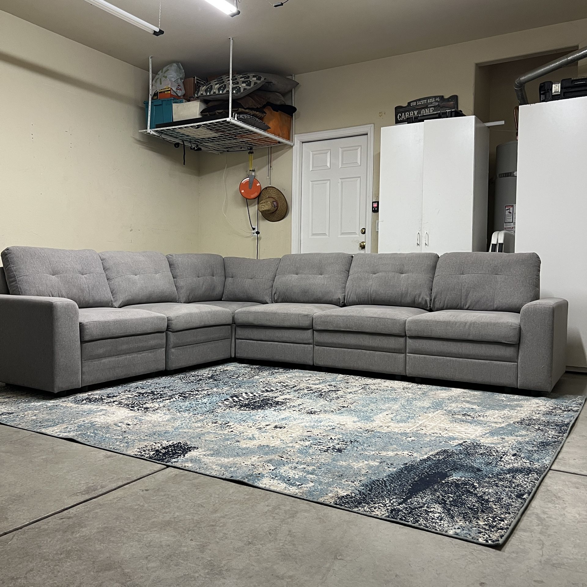 Sectional Sofa Couch Gray