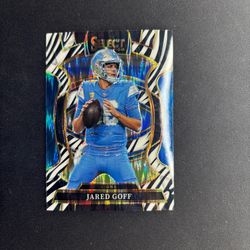 2025 Jared Goff zebra case hit SSP sports card