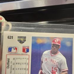 Glenn Braggs Error '91 Upper Deck Comic Ball Hologram Back Baseball Card 