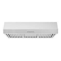 30 in. W x 7 in. H 500CFM Convertible Under Cabinet Range Hood in Stainless Steel with LED Lights and Filter