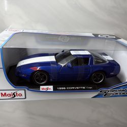 Maisto Diecast 1/18 Scale Blue 1996 Chevrolet Corvette Grand Sport - NEVER BEEN OPEN