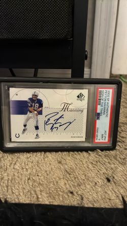 Peyton Manning sign of the times 2002 SP authentic auto PSA 9