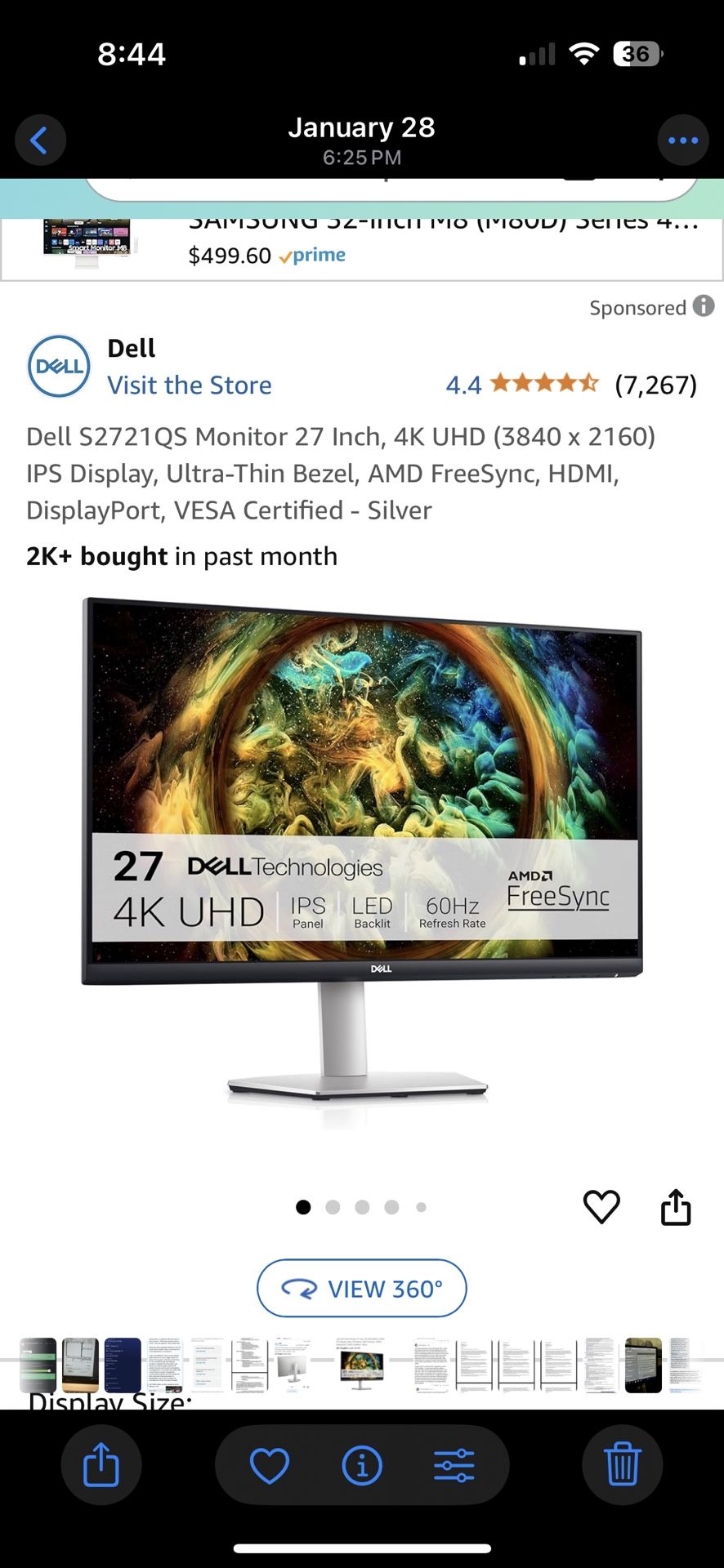 Great Price! 4k UHD White Monitor for Work Station Or Gaming