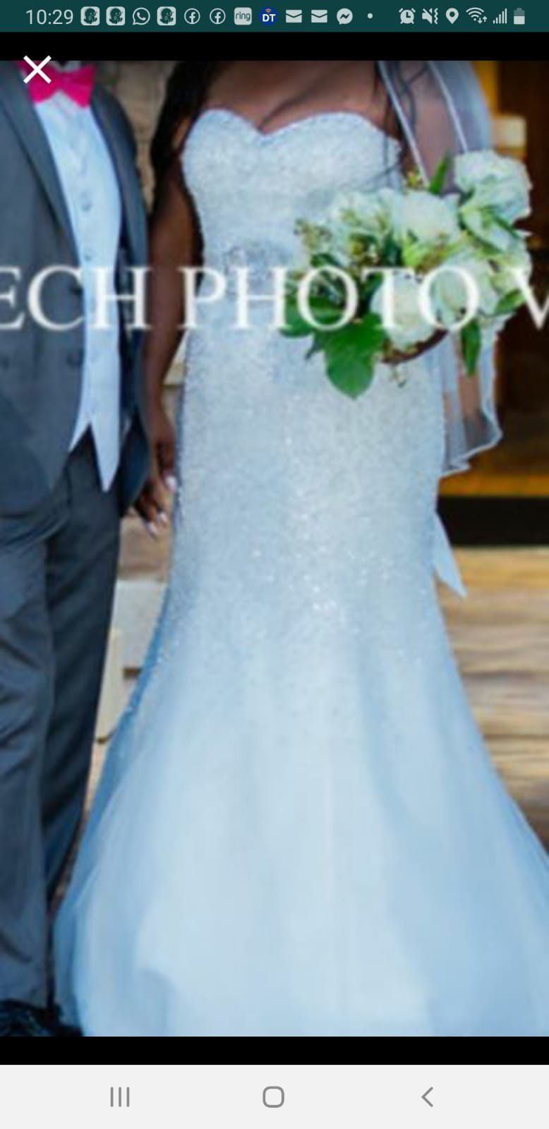 Nice wedding dress size 10 from David bridal