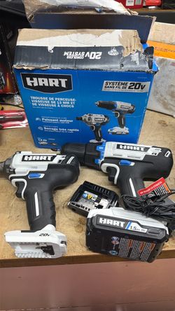 Hart 20v HPCK2018CA kit drill & driver battery charger