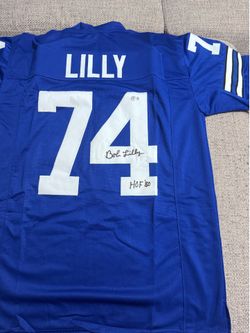 Bob Lilly Signed Autograph Custom Jersey - Beckett Coa - Dallas Cowboys